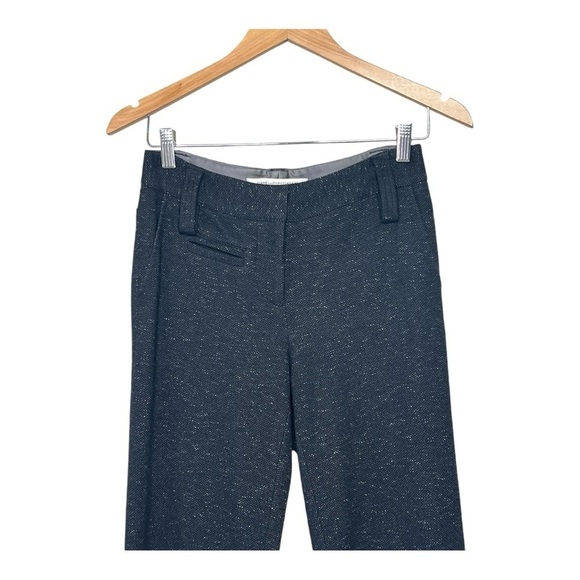 DVF Diane Von Furstenberg Wool Classic Ponte Trousers Speckled Black Grey Size 2 - Picture 8 of 15